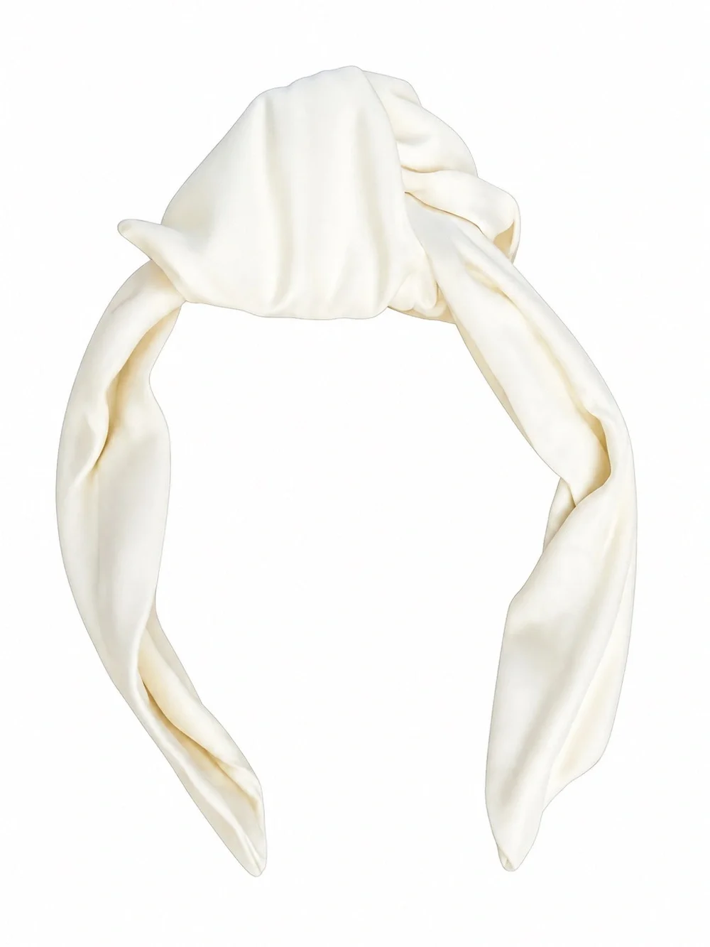 ezra Knotted Headband in Ivory Cream